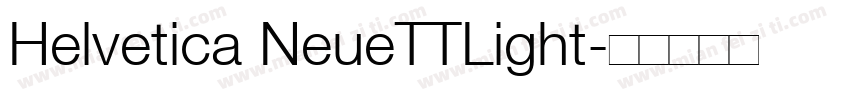 Helvetica NeueTTLight字体转换